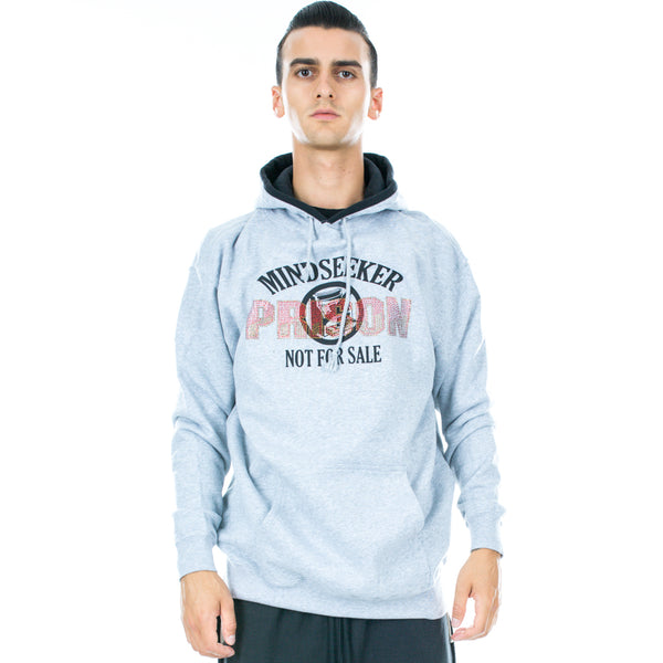 Mindseeker - Prison Rhinestone Hoody in Grey