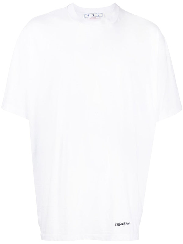 SCRIBBLE DIAG OVER S/S TEE WHITE BLACK