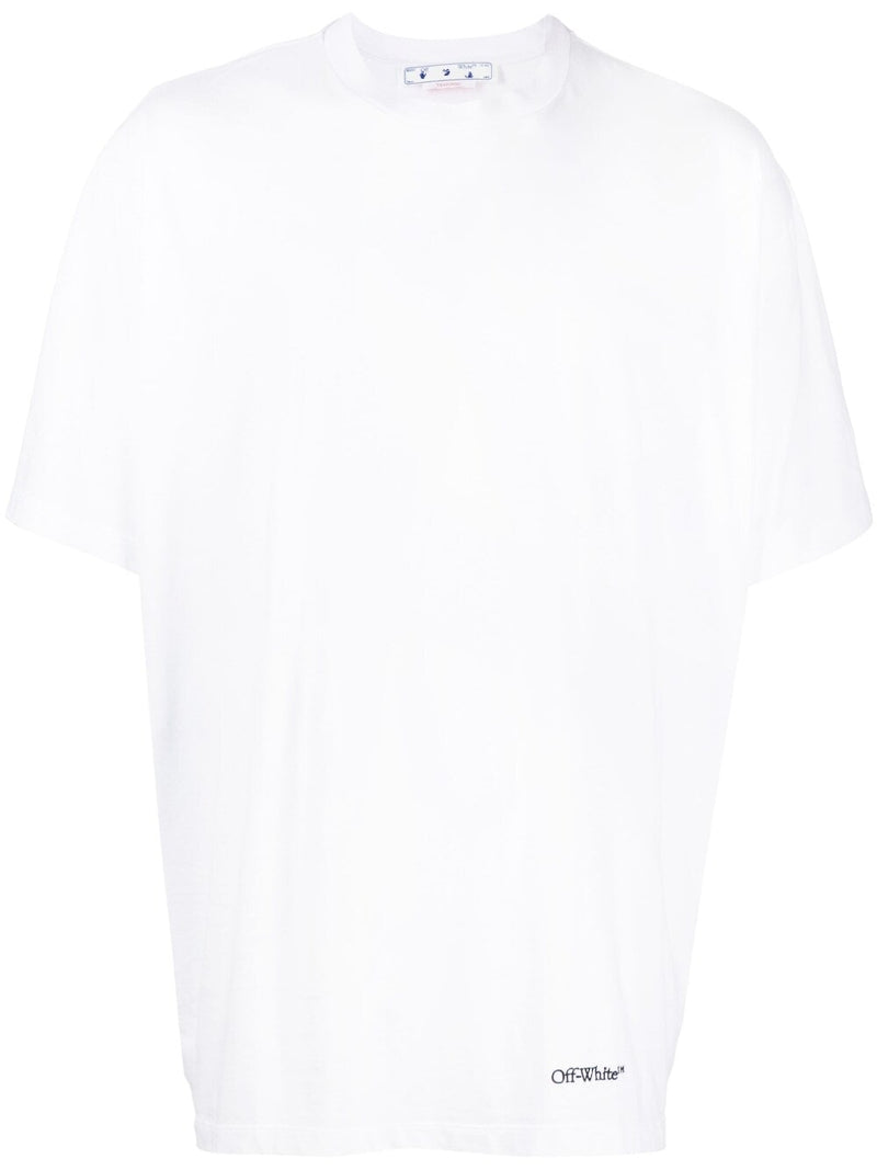 SCRIBBLE DIAG OVER S/S TEE WHITE BLACK