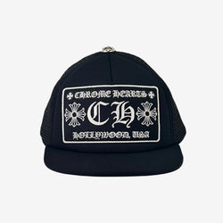 Chrome Hearts Kids CH Patch Black Trucker Cap