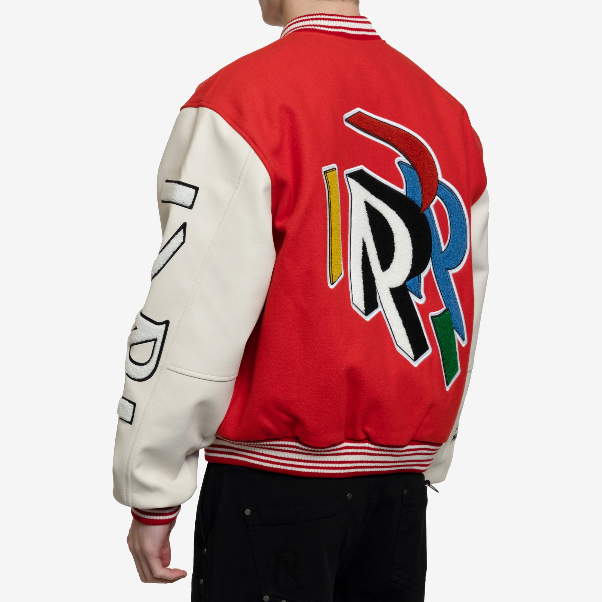 Represent - Initial Varsity Jacket in Burnt Red