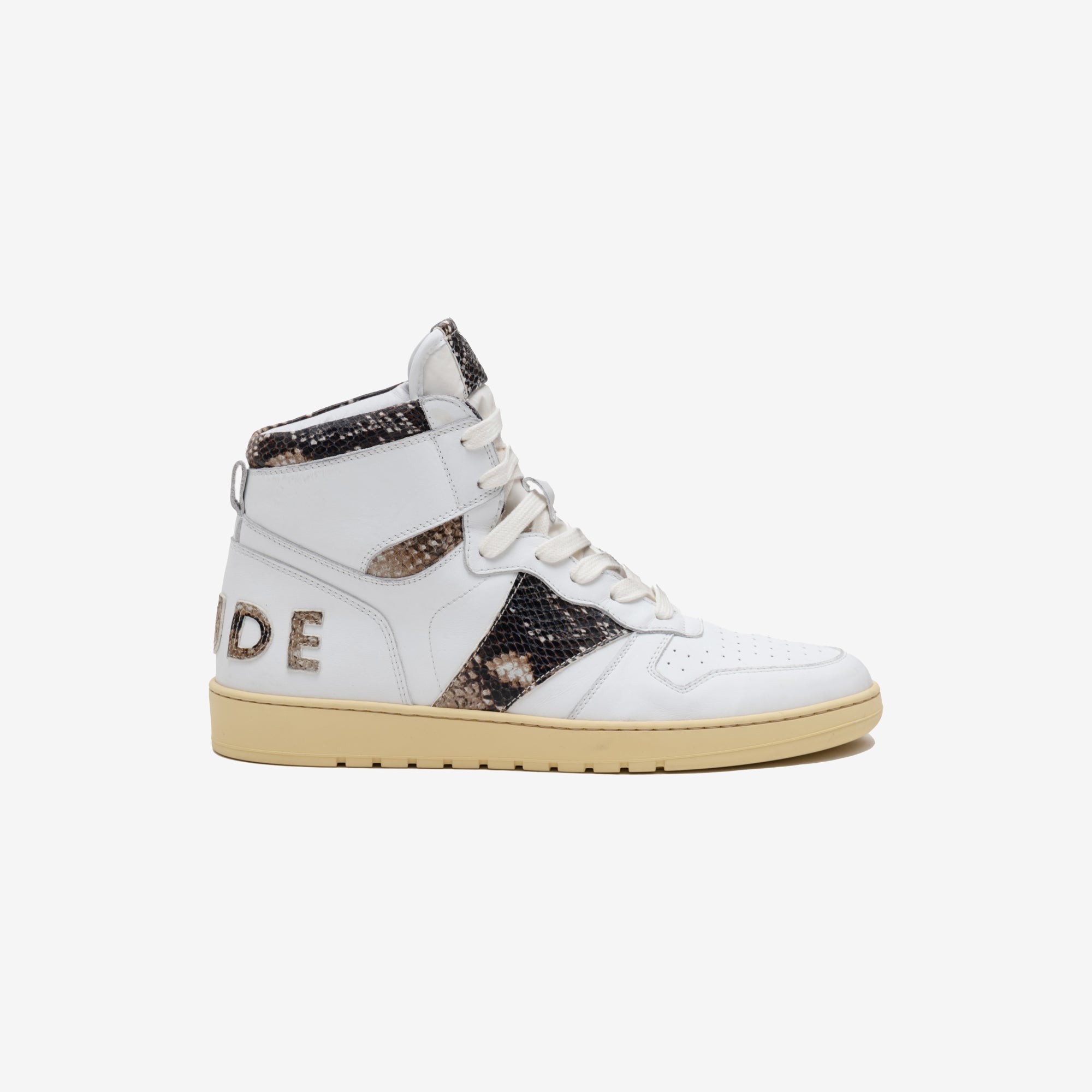 Rhude - Rhecess HI Snake Sneakers in White