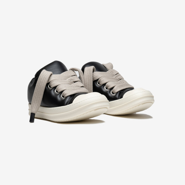 Womens Rick Owens Jumbolaced Low-Top Leather Sneakers