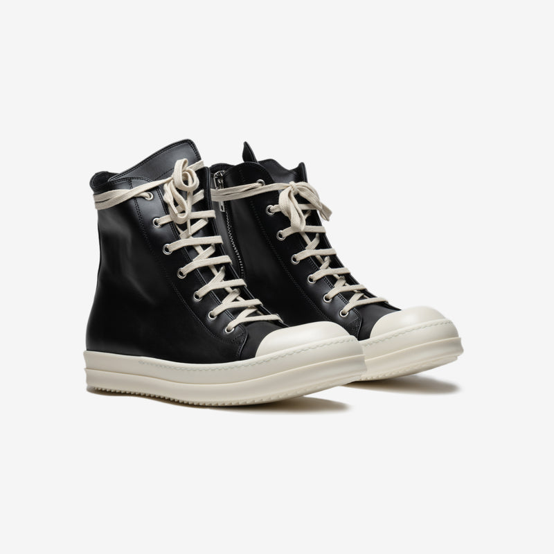 Womens High-Top Leather Sneakers