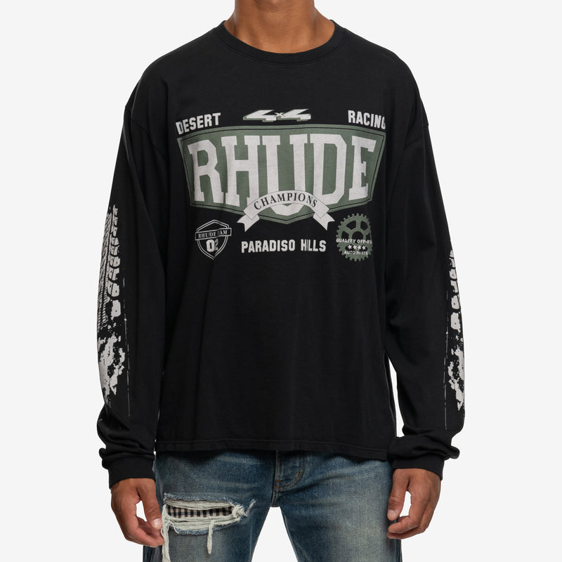 Rhude - Rhude 4x4 LS T-Shirt in Vintage Black