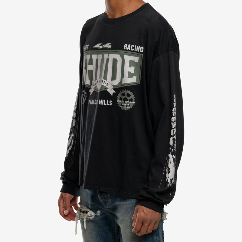 Rhude - Rhude 4x4 LS T-Shirt in Vintage Black