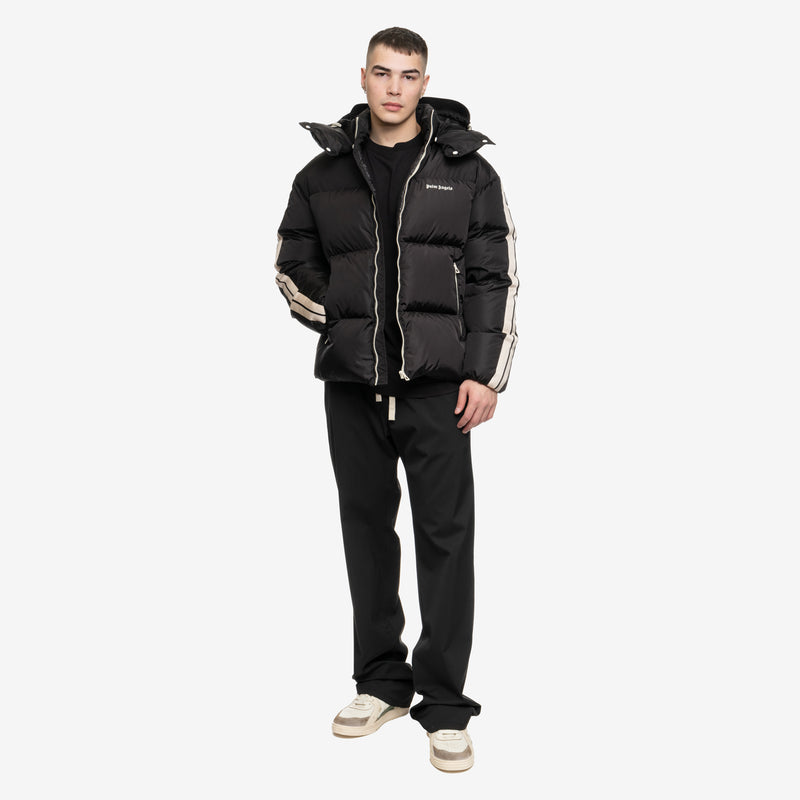 Palm Angels - Hooded Track Down Jacket in Black