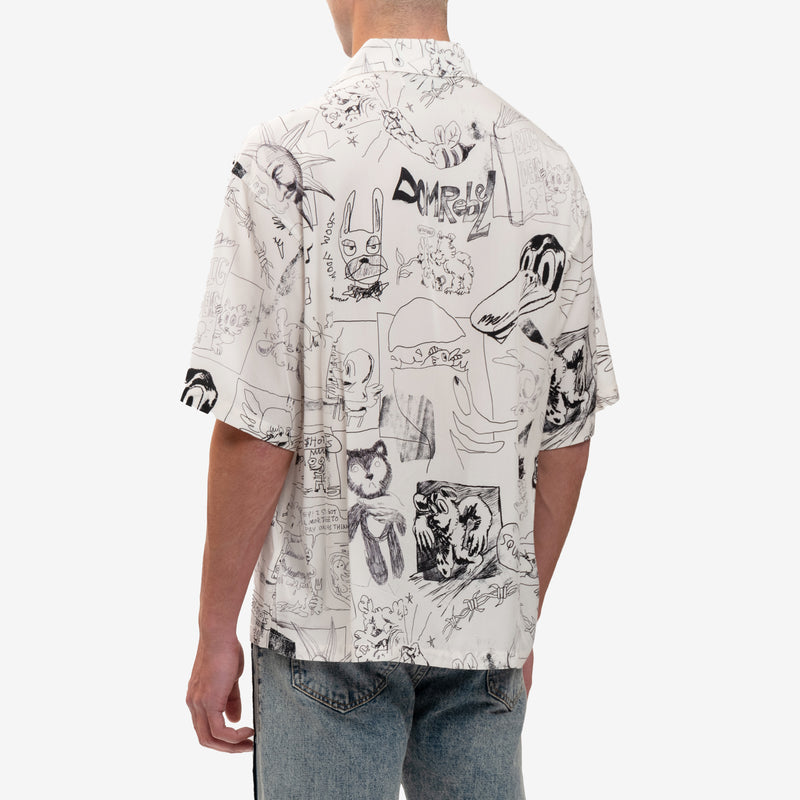 Dom Rebel - Silly Camp Collar Shirt in Dust