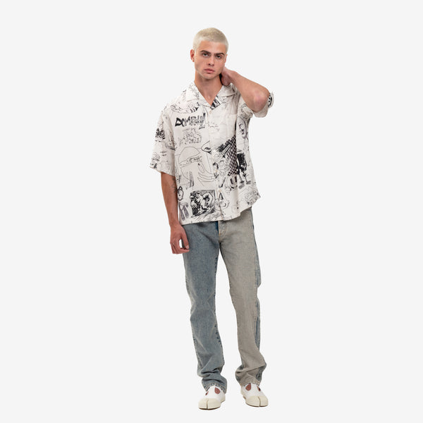 Dom Rebel - Silly Camp Collar Shirt in Dust