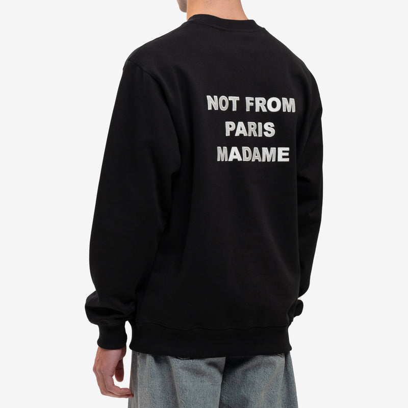 Drôle de Monsieur - Le Sweatshirt Slogan in Black