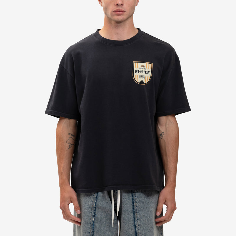 Rhude - Mont-Blanc Hotel Tee in Vintage Black