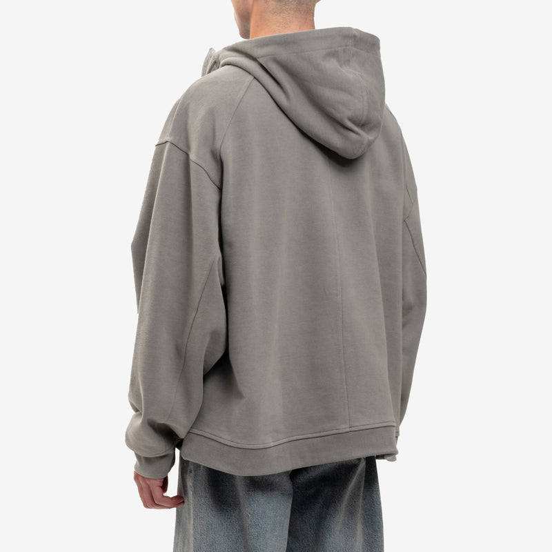 Juun.J - Dyed Zip Hoody In Beige