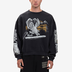 Rhude - Pennant Flag Sweatshirt in Vintage Black