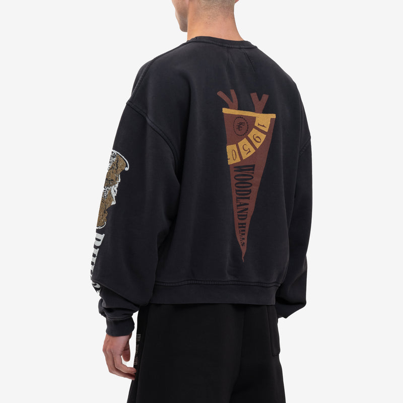 Rhude - Pennant Flag Sweatshirt in Vintage Black