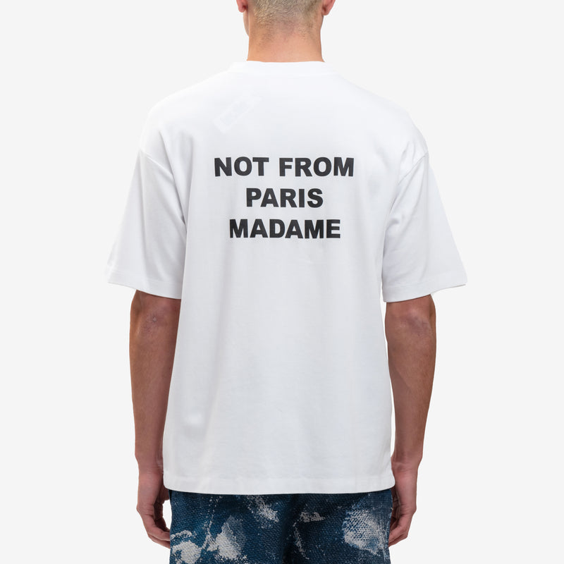 Drôle de Monsieur - Le T-Shirt Slogan in Optic White