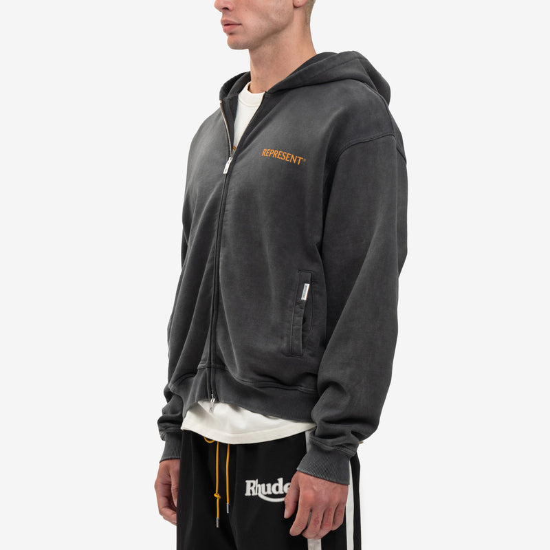 Represent - Higher Truth Zip Hoody in Aged Black