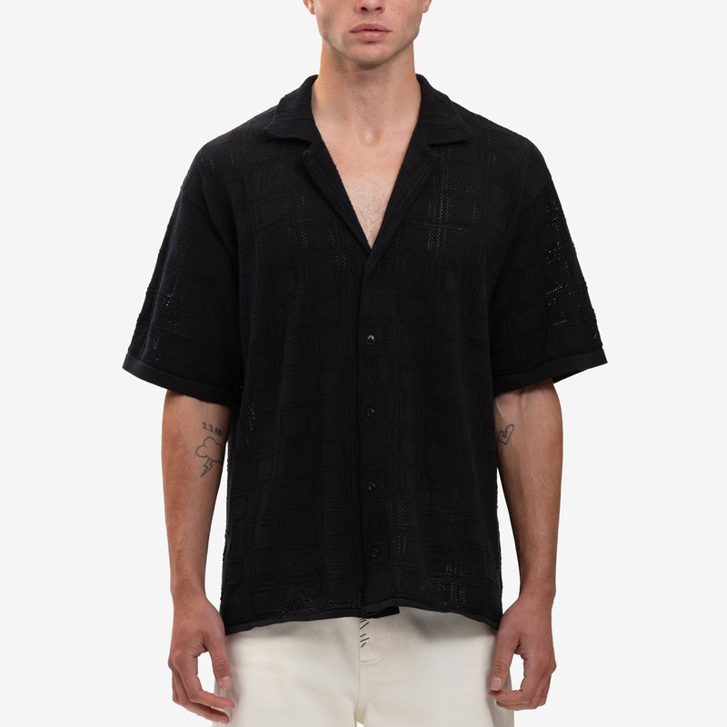 Represent - Lace Knit Shirt in Black