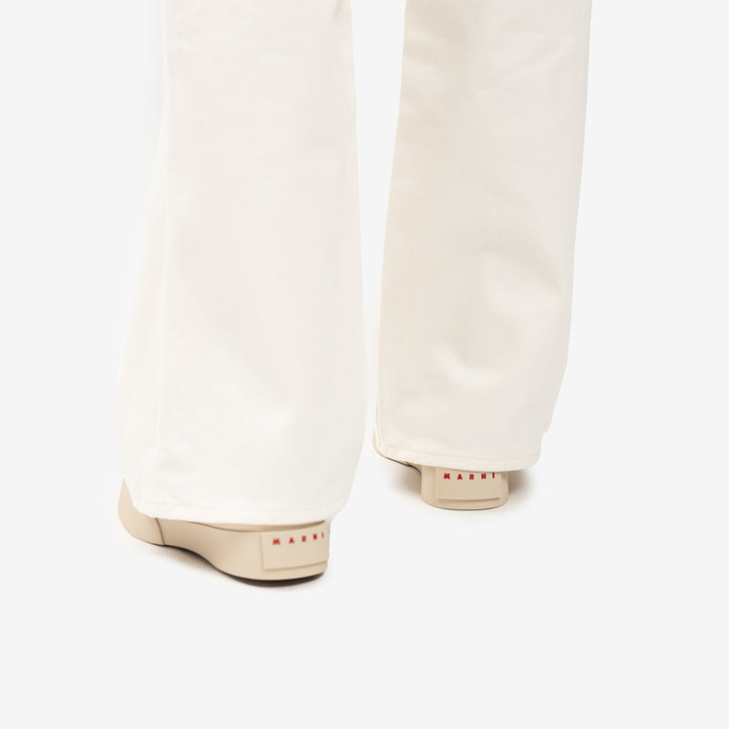 MARNI - Stitch Logo Lace Belt Jeans in Lily White