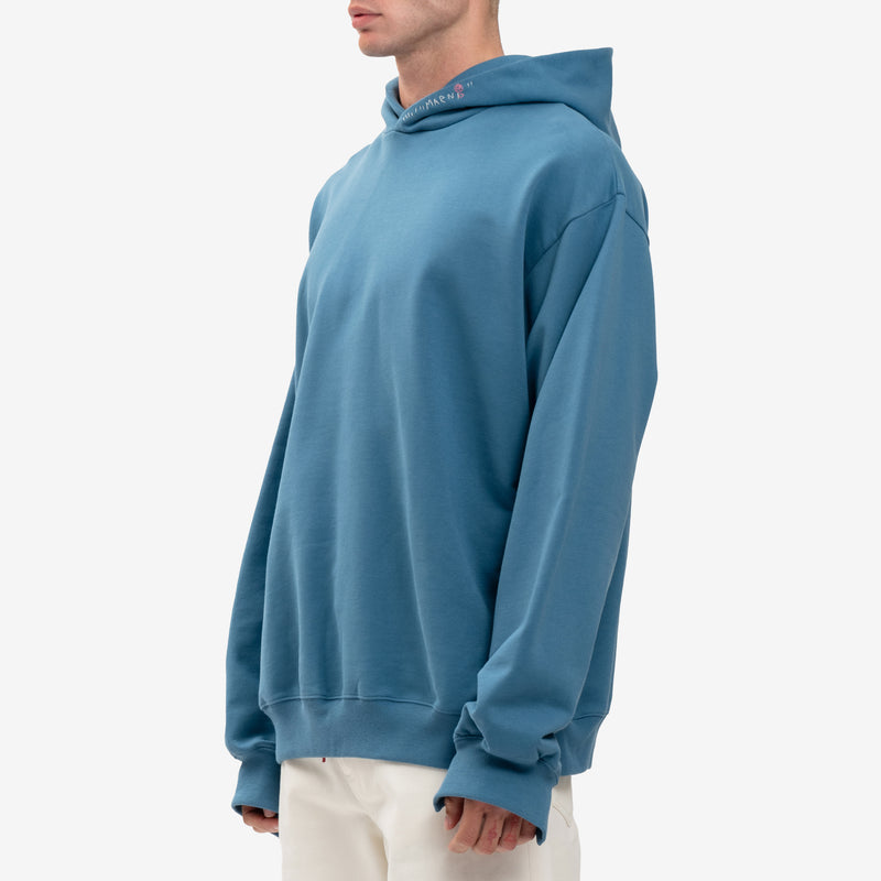 MARNI - Stitch Collar Logo Hoody in Opal