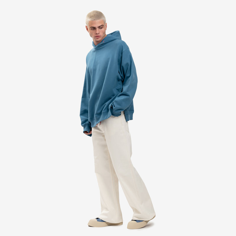 MARNI - Stitch Collar Logo Hoody in Opal