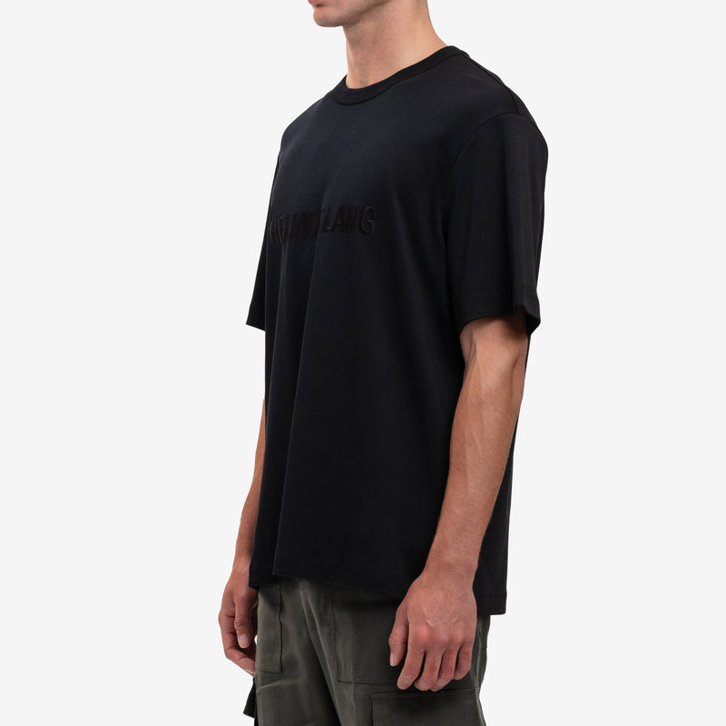 Helmut Lang - Tonal Logo Heavy Cotton Tee in Black