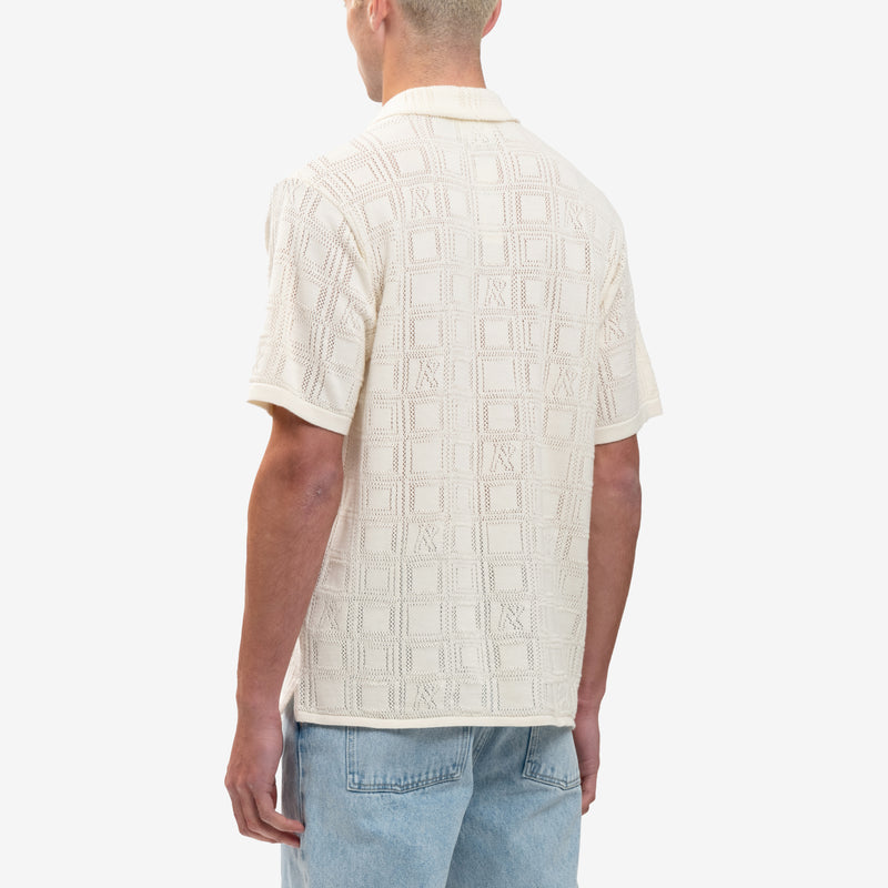 Represent - Lace Knit Shirt in Chalk