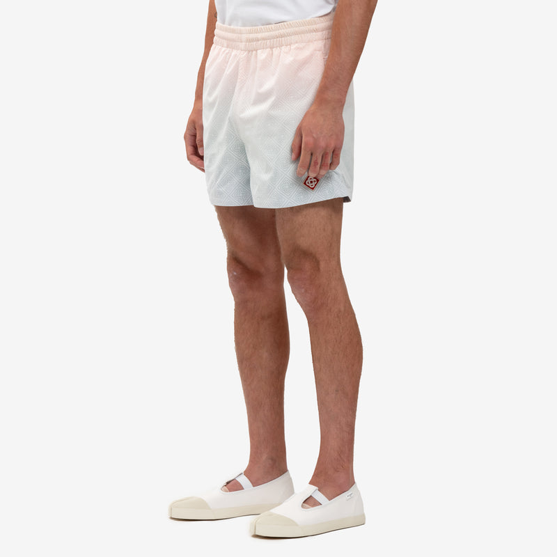 Casablanca - Gradient Perforated Shorts in White