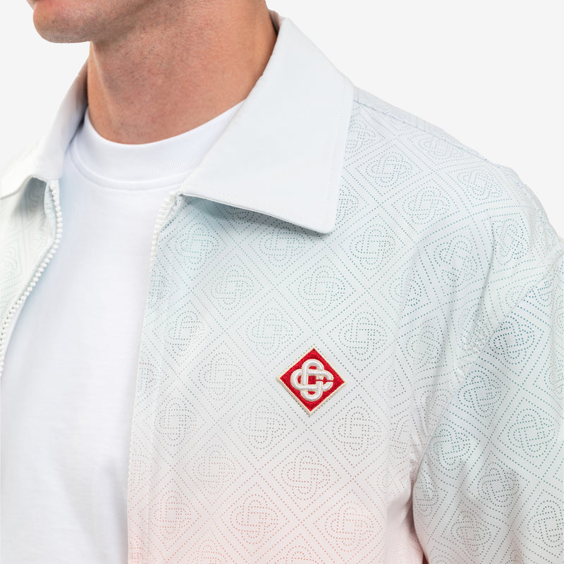 Casablanca - Gradient Monogram Perforated Jacket in White