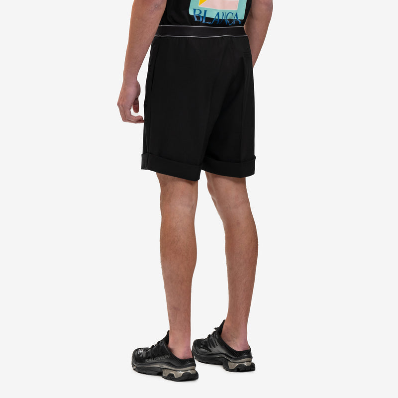 Casablanca - Wool Sports Tailoring Shorts in Black