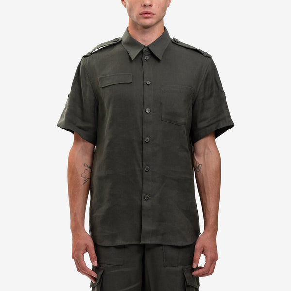 Helmut Lang - Epaulette SS Shirt in Graphite