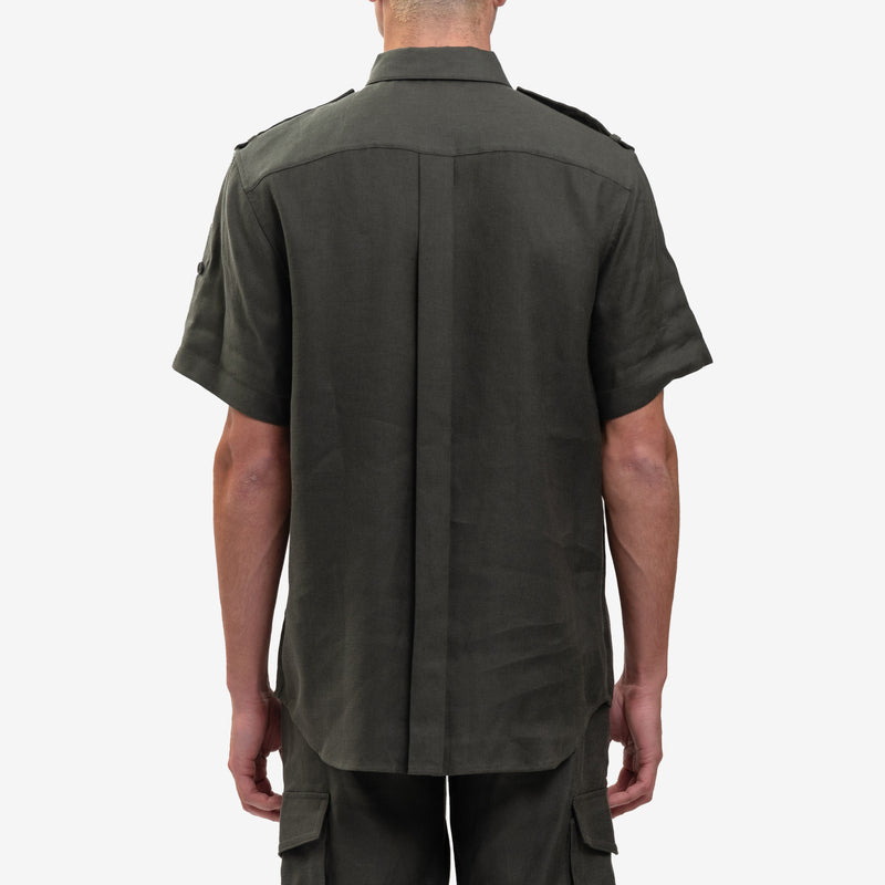 Helmut Lang - Epaulette SS Shirt in Graphite