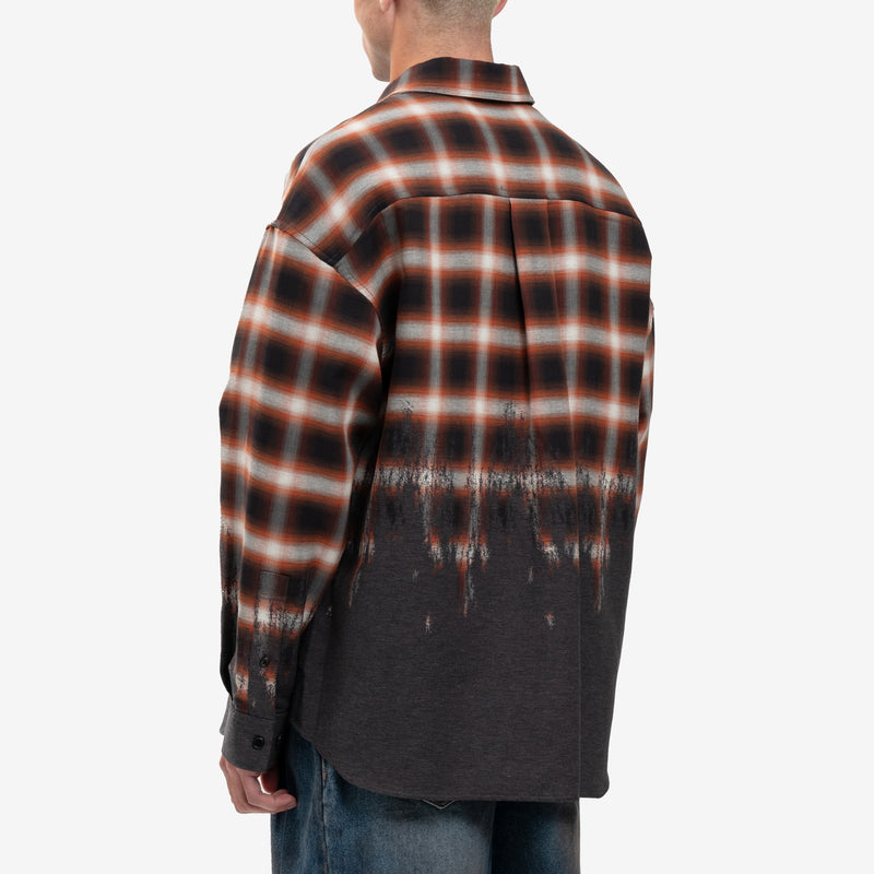 Loose Fit Border Check Shirt