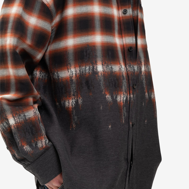 Loose Fit Border Check Shirt