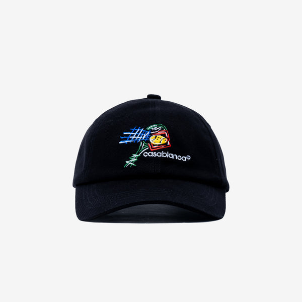 Casablanca - Croquis de Tennis Embroidered Cap in Black