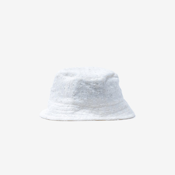 Embroidered Tweed Bucket Hat