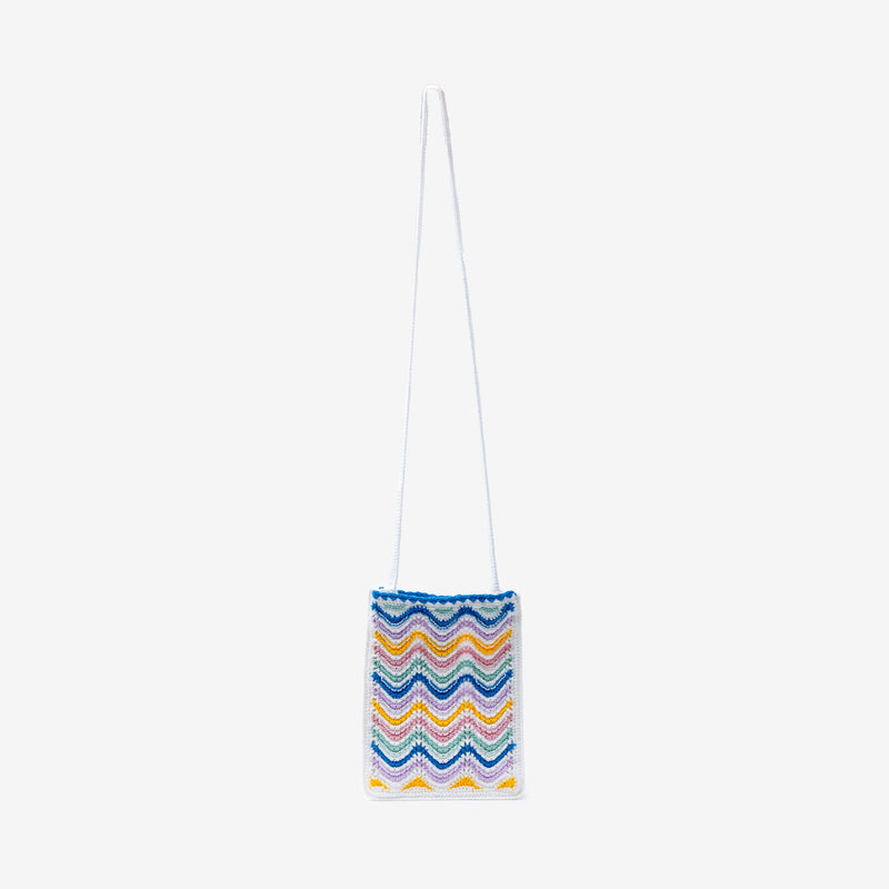 Casablanca - Gradient Wave Mini Crotchet Bag in Multi