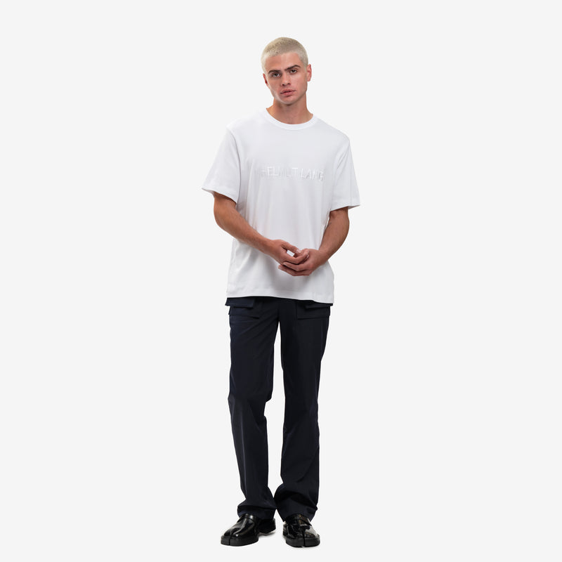 Helmut Lang - Tonal Logo Heavy Cotton Tee in White