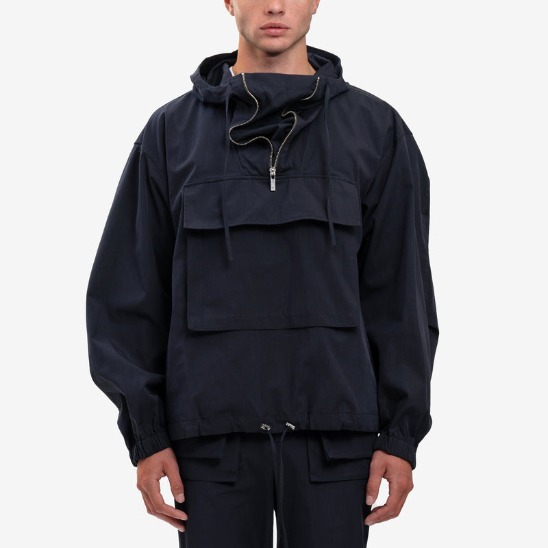 Helmut Lang - Quarter Zip Pullover Jacket in Navy