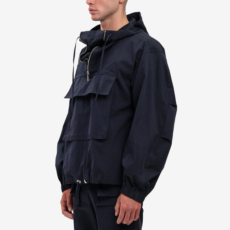 Helmut Lang - Quarter Zip Pullover Jacket in Navy