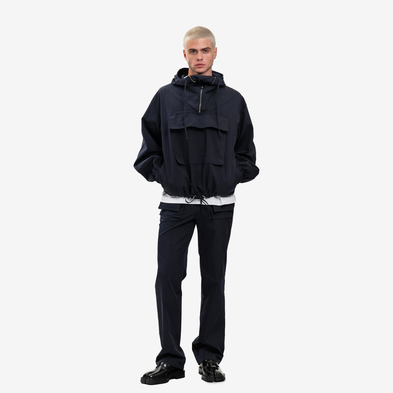 Helmut Lang - Quarter Zip Pullover Jacket in Navy