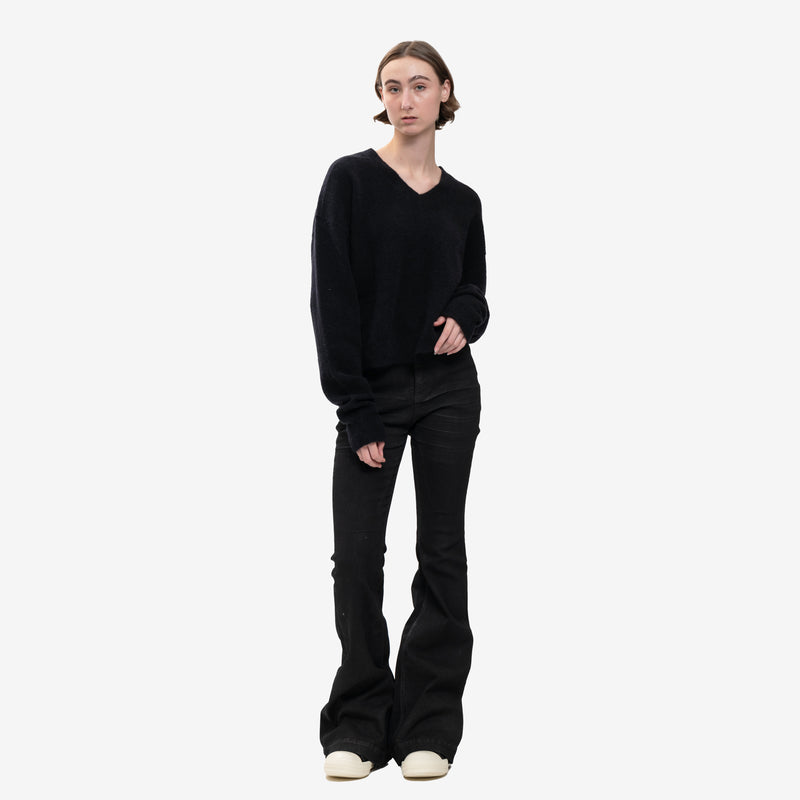 Rick Owens - Tommy V-Neck Sweater in Black