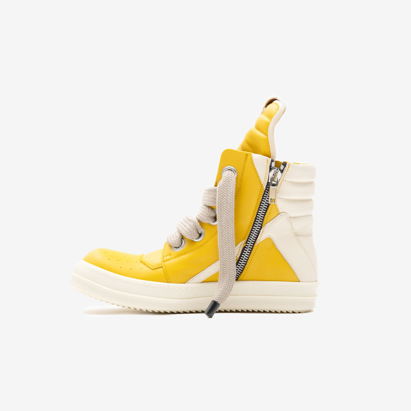 Rick Owens - Geobasket Jumbolace Sneakers in Lemon