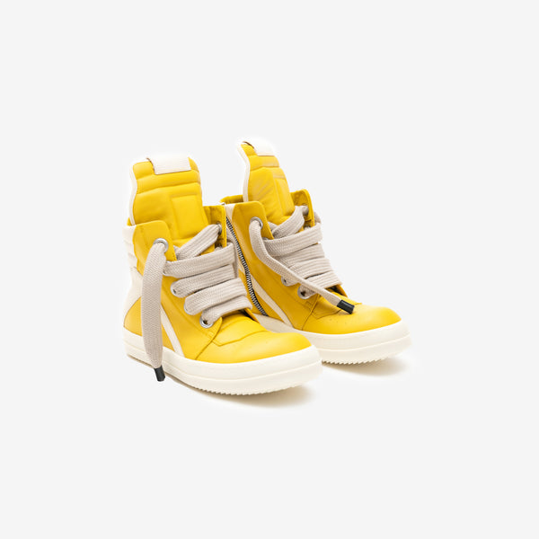 Rick Owens - Geobasket Jumbolace Sneakers in Lemon