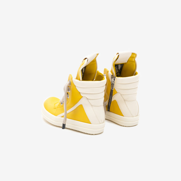 Rick Owens - Geobasket Jumbolace Sneakers in Lemon