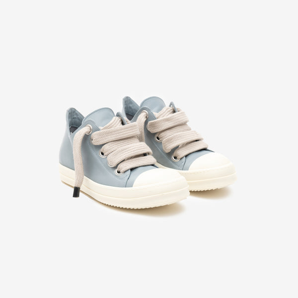Rick Owens - Low-Top Jumbolace Leather Sneakers in Pale Blue