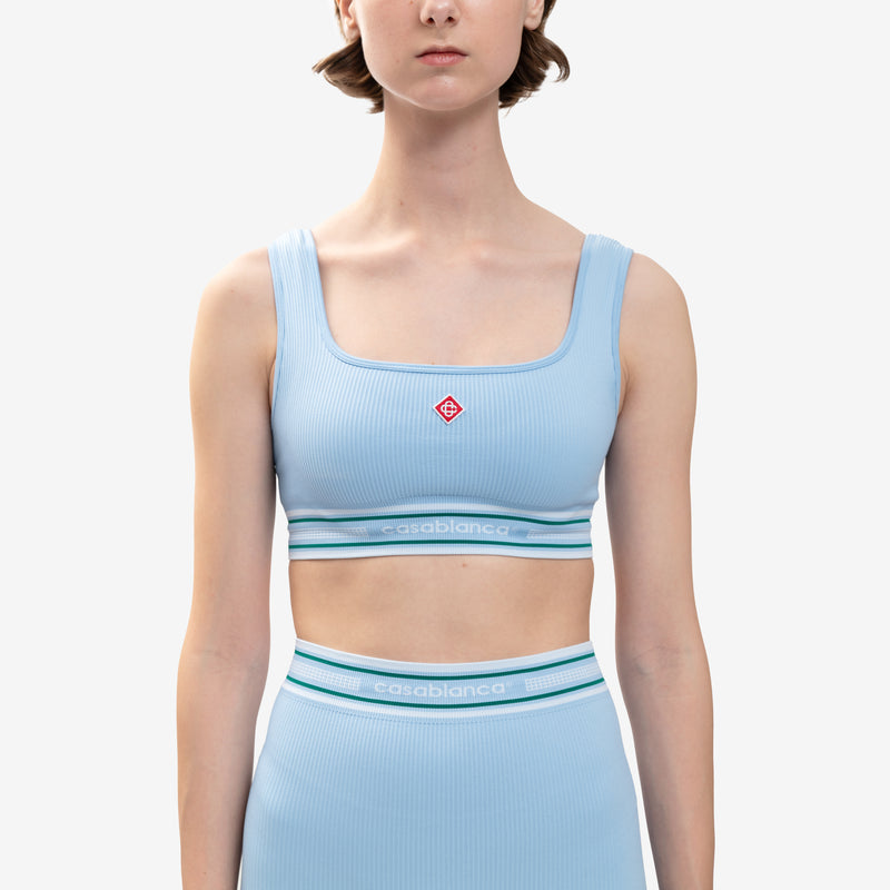 Casablanca - Ladies Seamless Top in Pale Blue