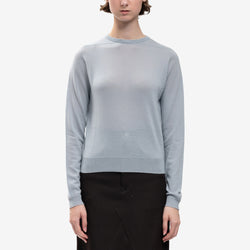 Rick Owens - Ladies Biker Level Sweater in Pale Blue