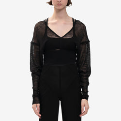 Rick Owens - Ladies V-Neck Knit Sweater in Black