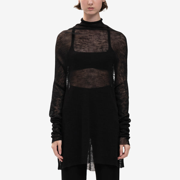 Rick Owens - Shroud Wool Sweatshirt in Black