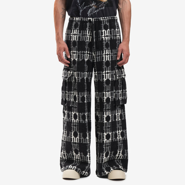 Mens Palm Angels Pants Monogram Check in Black